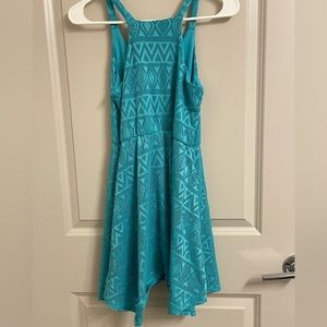 Xhilaration Girls' Teal Woven Bohemian Dress - Size L 10-12 - EUC